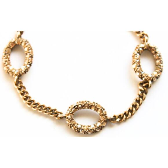 Vintage Givenchy Gold Tone and Crystal Bracelet - Picture 3 of 5